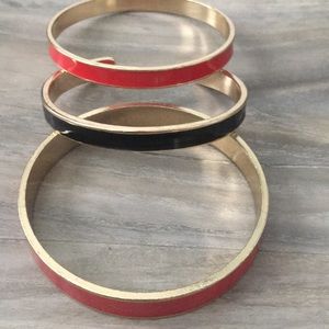 Red & Black - Bangle & Cuff Set